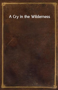 A Cry in the Wilderness (커버이미지)