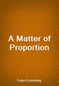 A Matter of Proportion (커버이미지)